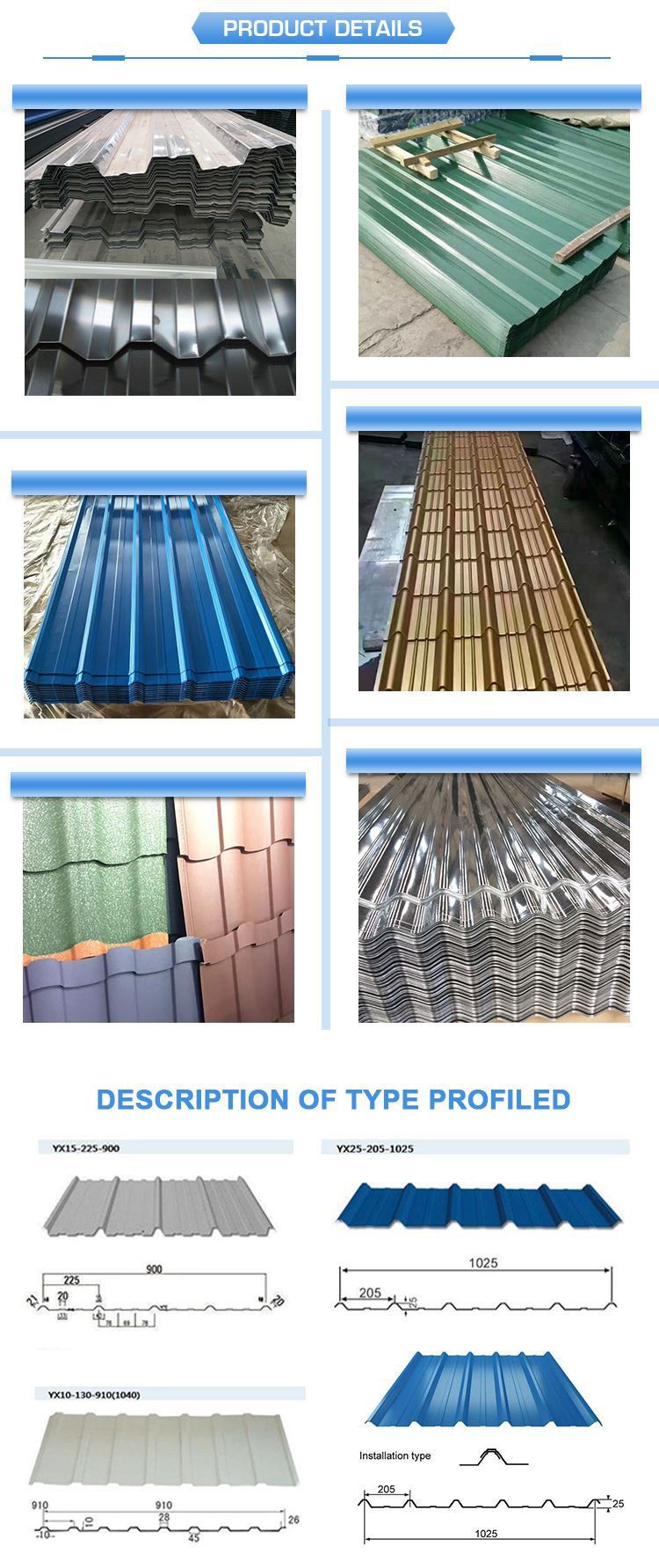 Corrugated Roofing Alu Zinc Steel Sheet