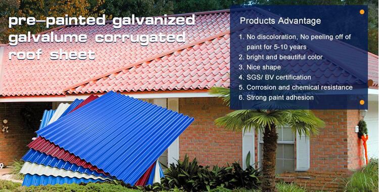 Zinc Aluminium Color Coated Corrugated Roof Sheet