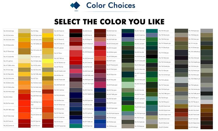 Zinc Aluminium Color Coated Corrugated Roof Sheet color
