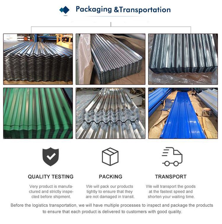 Zinc Aluminium Color Coated Corrugated Roof Sheet  packing